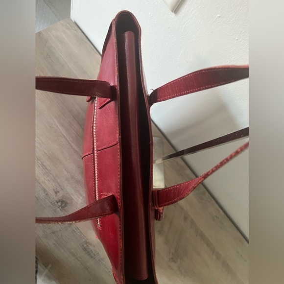 Vintage Monsac Cherry Red Shoulder Bag - Picture 7 of 13